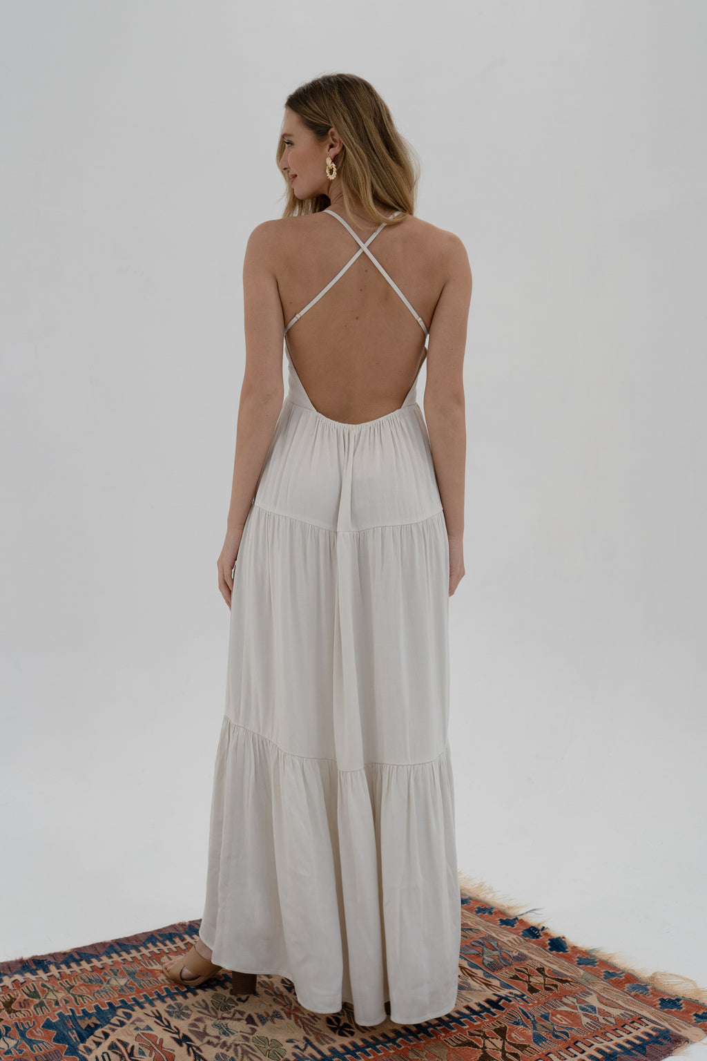 Off White Long Capri (satin)