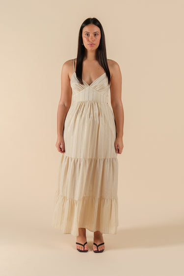 Robe bretelles Trecy Ivoire