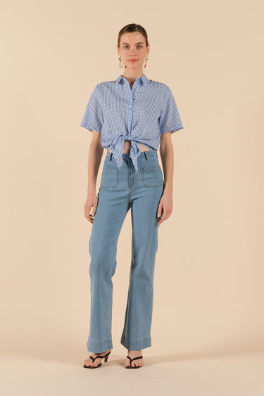Chemisier crop Fox 5000 Bleu