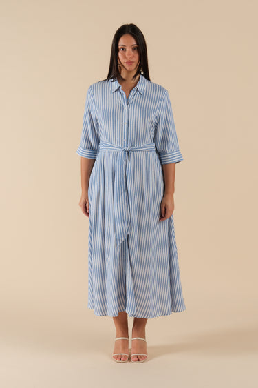 Robe chemisier Miami Long Bleu