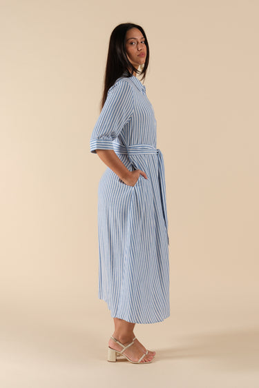 Robe chemisier Miami Long Bleu