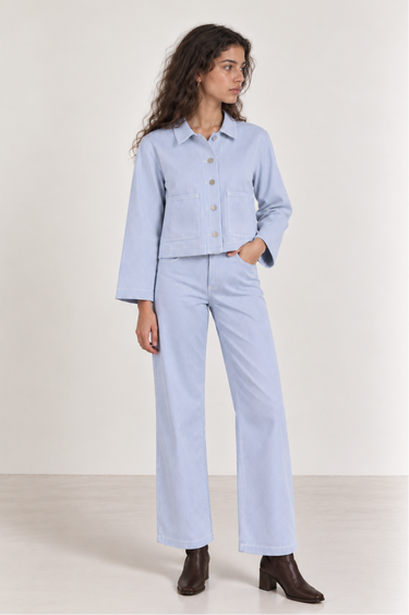 63895 Veste Rayé Bleu