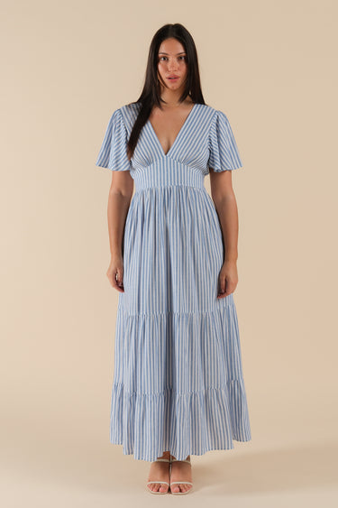 Robe dos ouvert Seville 001 Bleu