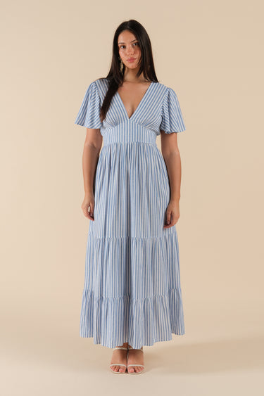 Robe dos ouvert Seville 001 Bleu