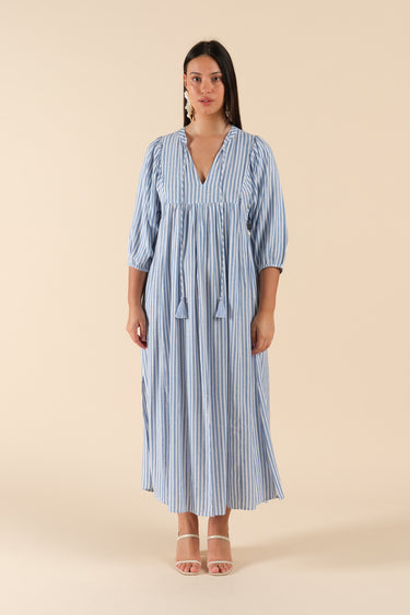 Robe lin Sissel 001 Bleu