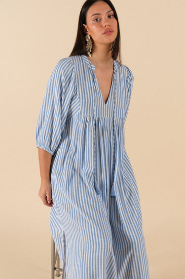 Robe lin Sissel 001 Bleu